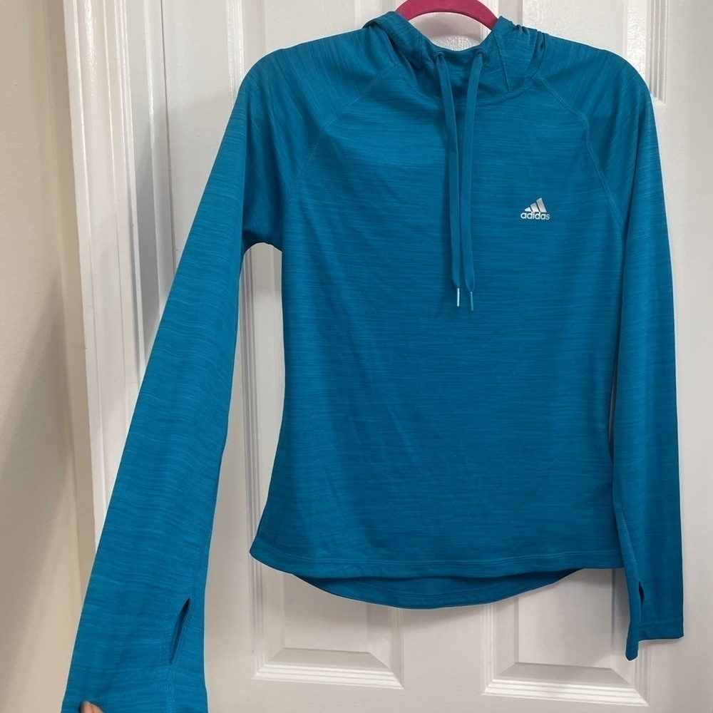 Adidas Women’s Running Hoodie Color Teal. Size Small.